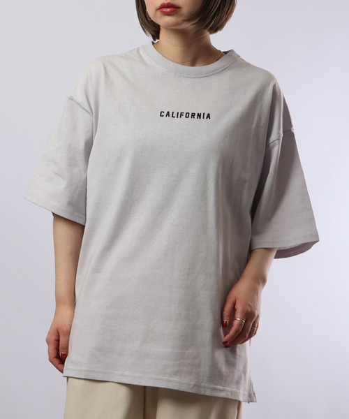 spiritoso（スピリトーゾ）の「spiritoso カルフォルニア バックプリントTシャツ  半袖（Tシャツ/カットソー・レディース・サックスブルー/スミクロ/ラベンダー/ホワイト・F）」の4枚目の写真