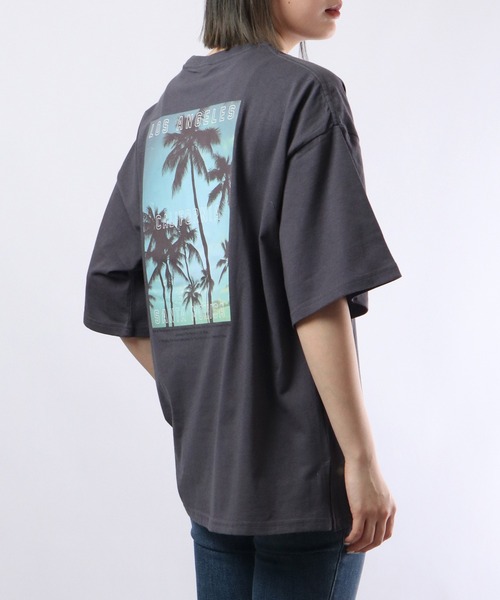 spiritoso（スピリトーゾ）の「spiritoso カルフォルニア バックプリントTシャツ  半袖（Tシャツ/カットソー・レディース・サックスブルー/スミクロ/ラベンダー/ホワイト・F）」の15枚目の写真