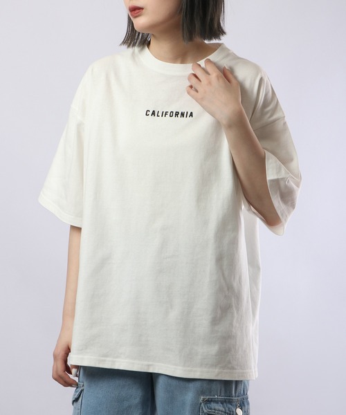 spiritoso（スピリトーゾ）の「spiritoso カルフォルニア バックプリントTシャツ  半袖（Tシャツ/カットソー・レディース・サックスブルー/スミクロ/ラベンダー/ホワイト・F）」の7枚目の写真