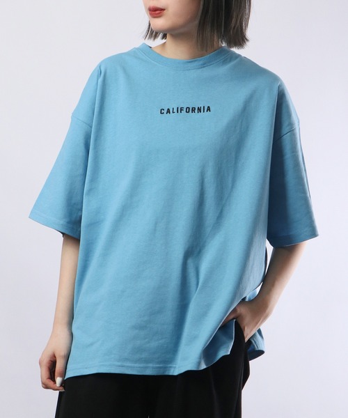 spiritoso（スピリトーゾ）の「spiritoso カルフォルニア バックプリントTシャツ  半袖（Tシャツ/カットソー・レディース・サックスブルー/スミクロ/ラベンダー/ホワイト・F）」の21枚目の写真