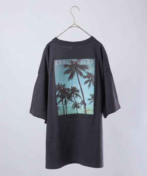spiritoso（スピリトーゾ）の「spiritoso カルフォルニア バックプリントTシャツ  半袖（Tシャツ/カットソー・レディース・サックスブルー/スミクロ/ラベンダー/ホワイト・F）」の12枚目の写真