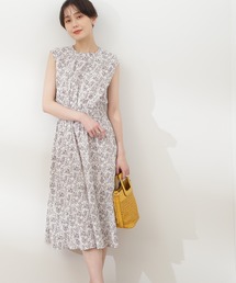 N.(N. Natural Beauty Basic) | 【S Size Line】◆小花柄ウエストシャーリングノースリーブワンピース(ワンピース)