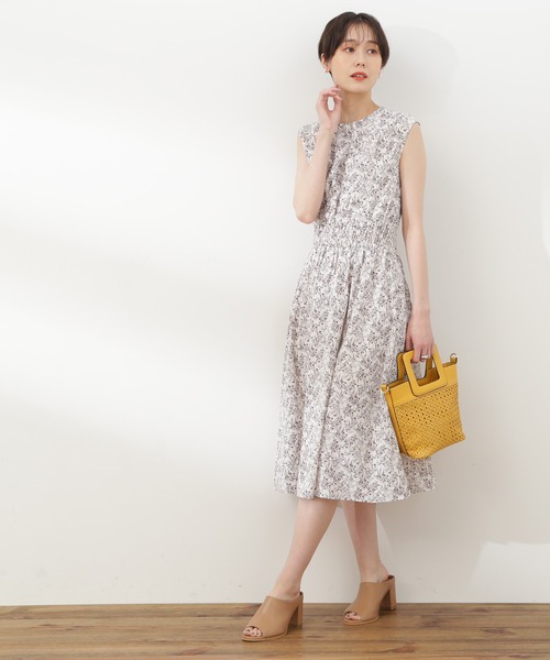 N.（N. Natural Beauty Basic）（エヌエヌナチュラルビューティーベーシック）の「【S Size Line】◆小花柄ウエストシャーリングノースリーブワンピース（ワンピース・レディース・ホワイト系その他/ブラック系その他/グリーン系その他・SMALL/MEDIUM）」の11枚目の写真