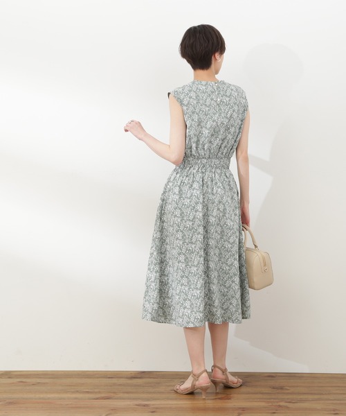 N.（N. Natural Beauty Basic）（エヌエヌナチュラルビューティーベーシック）の「【S Size Line】◆小花柄ウエストシャーリングノースリーブワンピース（ワンピース・レディース・ホワイト系その他/ブラック系その他/グリーン系その他・SMALL/MEDIUM）」の12枚目の写真