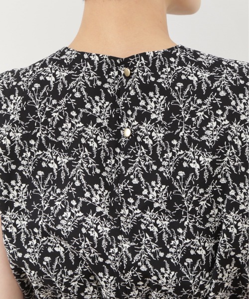 N.（N. Natural Beauty Basic）（エヌエヌナチュラルビューティーベーシック）の「【S Size Line】◆小花柄ウエストシャーリングノースリーブワンピース（ワンピース・レディース・ホワイト系その他/ブラック系その他/グリーン系その他・SMALL/MEDIUM）」の9枚目の写真