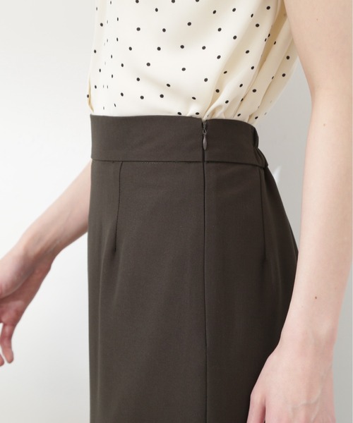 N.（N. Natural Beauty Basic）（エヌエヌナチュラルビューティーベーシック）の「【S Size Line】◆スリットマーメイドスカート（スカート・レディース・チャコール/オフホワイト・SMALL/MEDIUM）」の10枚目の写真