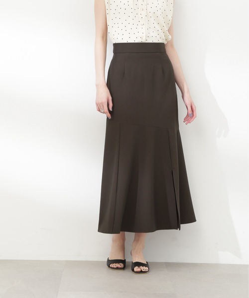 N.（N. Natural Beauty Basic）（エヌエヌナチュラルビューティーベーシック）の「【S Size Line】◆スリットマーメイドスカート（スカート・レディース・チャコール/オフホワイト・SMALL/MEDIUM）」の15枚目の写真