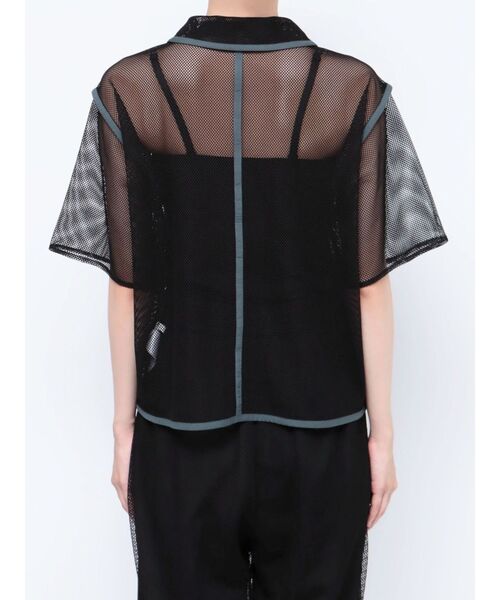 MURUA（ムルーア）の「パイピングメッシュシャツ（シャツ/ブラウス・レディース・アイボリー/ブラック・FREE）」の16枚目の写真