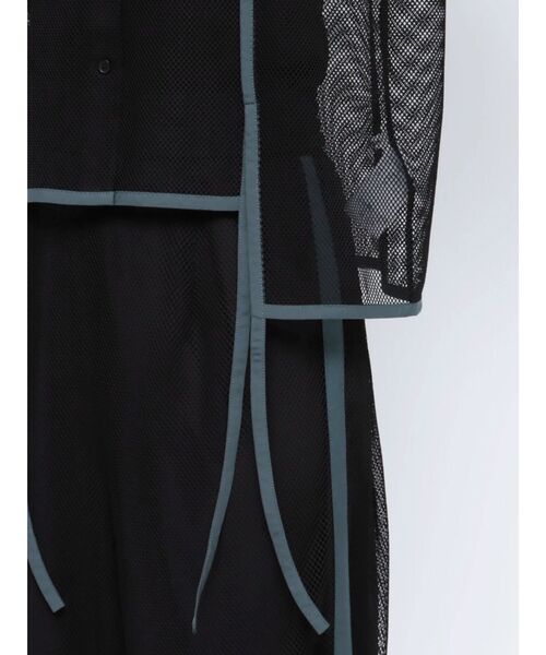 MURUA（ムルーア）の「パイピングメッシュシャツ（シャツ/ブラウス・レディース・アイボリー/ブラック・FREE）」の19枚目の写真