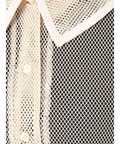 MURUA（ムルーア）の「パイピングメッシュシャツ（シャツ/ブラウス・レディース・アイボリー/ブラック・FREE）」の21枚目の写真