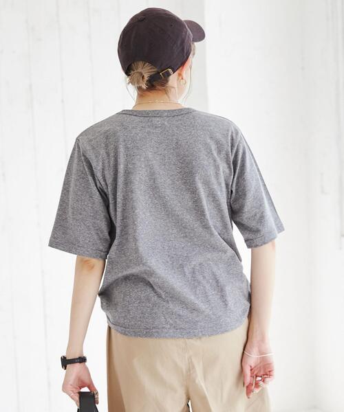 coen（コーエン）の「スラブプリントTシャツ（Tシャツ/カットソー・レディース・ホワイト/グレー・M/L）」の11枚目の写真