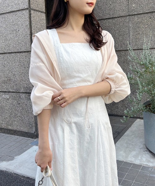 one after another NICE CLAUP(ワンアフターアナザーナイスクラップ)の「バックリボン/フレアジャンスカ(ワンピース・レディース・ブラック/オフホワイト/ピンク/ラベンダー・FREE)」の7枚目の写真