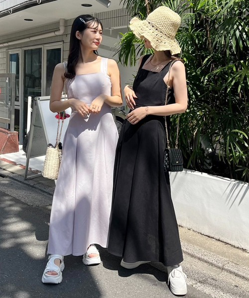 one after another NICE CLAUP(ワンアフターアナザーナイスクラップ)の「バックリボン/フレアジャンスカ(ワンピース・レディース・ブラック/オフホワイト/ピンク/ラベンダー・FREE)」の14枚目の写真