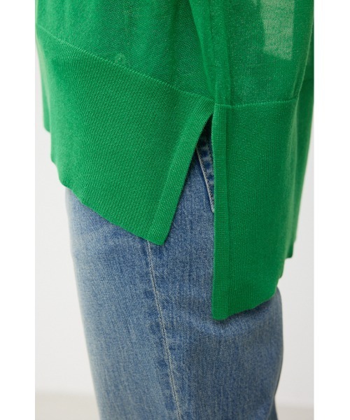 crie conforto（クリーコンフォルト）の「配色ラインシアーニットプルオーバー（ニット/セーター・レディース・ネイビー/グリーン/杢グレー・FREE）」の17枚目の写真