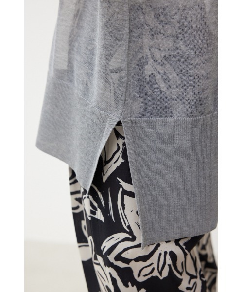 crie conforto（クリーコンフォルト）の「配色ラインシアーニットプルオーバー（ニット/セーター・レディース・ネイビー/グリーン/杢グレー・FREE）」の18枚目の写真