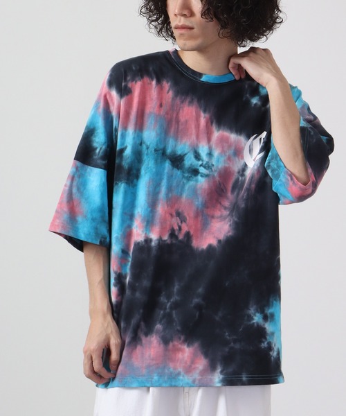 RE730（アールイーセブンサーティー）の「RE730 タイダイ染めドルマン半袖Tシャツ（Tシャツ/カットソー・メンズ・ブラック/ブルー/グリーン・L/XL/M）」の13枚目の写真