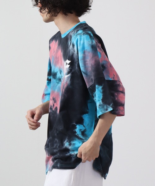 RE730（アールイーセブンサーティー）の「RE730 タイダイ染めドルマン半袖Tシャツ（Tシャツ/カットソー・メンズ・ブラック/ブルー/グリーン・L/XL/M）」の14枚目の写真