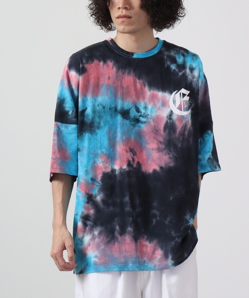 RE730（アールイーセブンサーティー）の「RE730 タイダイ染めドルマン半袖Tシャツ（Tシャツ/カットソー・メンズ・ブラック/ブルー/グリーン・L/XL/M）」の11枚目の写真