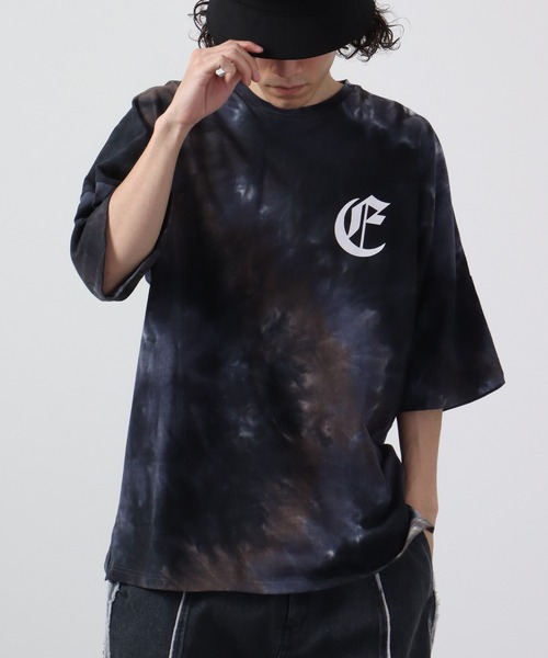 RE730（アールイーセブンサーティー）の「RE730 タイダイ染めドルマン半袖Tシャツ（Tシャツ/カットソー・メンズ・ブラック/ブルー/グリーン・L/XL/M）」の4枚目の写真