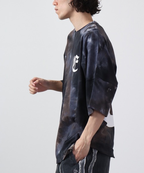 RE730（アールイーセブンサーティー）の「RE730 タイダイ染めドルマン半袖Tシャツ（Tシャツ/カットソー・メンズ・ブラック/ブルー/グリーン・L/XL/M）」の7枚目の写真