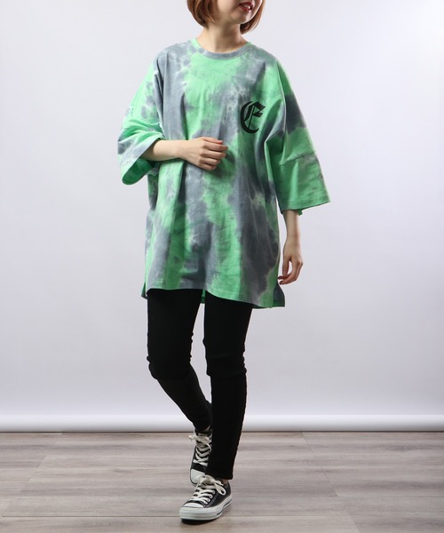 RE730（アールイーセブンサーティー）の「RE730 タイダイ染めドルマン半袖Tシャツ（Tシャツ/カットソー・メンズ・ブラック/ブルー/グリーン・L/XL/M）」の21枚目の写真