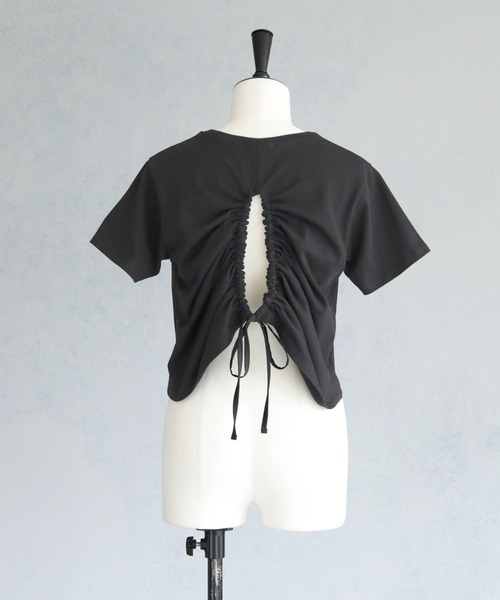 cheriella（シェリエラ）の「【cheriella】WEB限定バックストリングTシャツ（Tシャツ/カットソー・レディース・ブラック/ホワイト・M）」の10枚目の写真