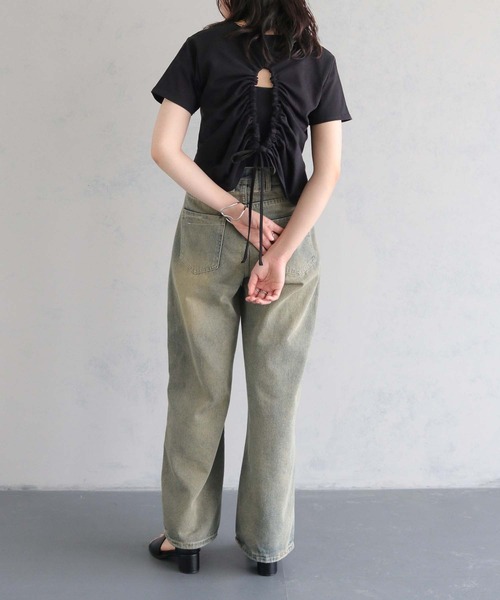 cheriella（シェリエラ）の「【cheriella】WEB限定バックストリングTシャツ（Tシャツ/カットソー・レディース・ブラック/ホワイト・M）」の14枚目の写真