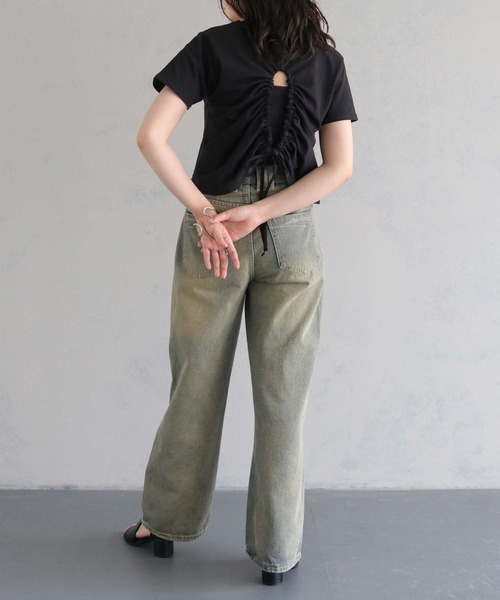 cheriella（シェリエラ）の「【cheriella】WEB限定バックストリングTシャツ（Tシャツ/カットソー・レディース・ブラック/ホワイト・M）」の15枚目の写真