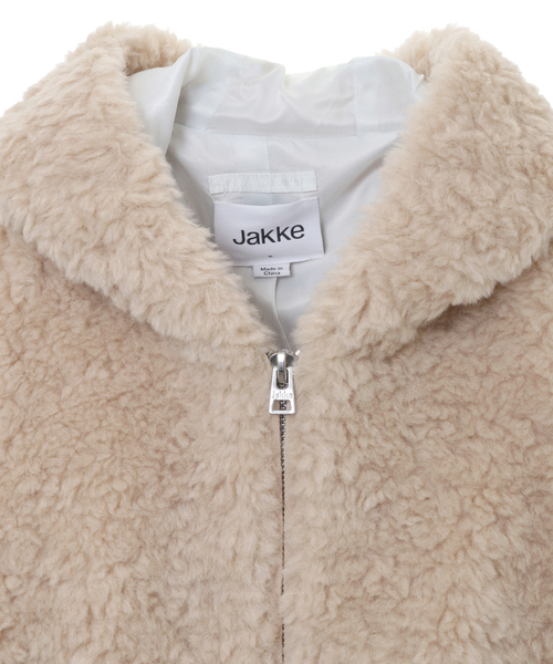 jakke（ジャッキー）の「jakke/J2313 DAPHNE COAT（ブルゾン・レディース・グレー/ライトベージュ・S）」の4枚目の写真