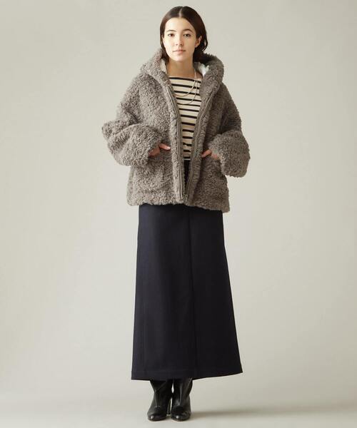 jakke（ジャッキー）の「jakke/J2313 DAPHNE COAT（ブルゾン・レディース・グレー/ライトベージュ・S）」の10枚目の写真