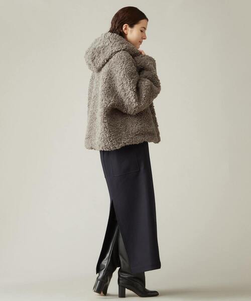 jakke（ジャッキー）の「jakke/J2313 DAPHNE COAT（ブルゾン・レディース・グレー/ライトベージュ・S）」の12枚目の写真