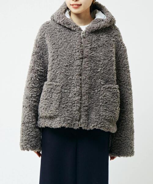jakke（ジャッキー）の「jakke/J2313 DAPHNE COAT（ブルゾン・レディース・グレー/ライトベージュ・S）」の14枚目の写真