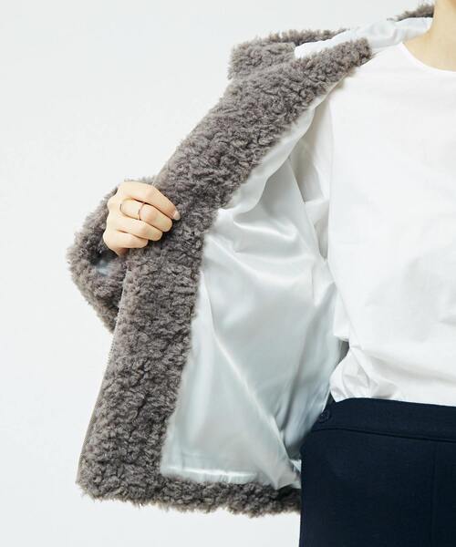 jakke（ジャッキー）の「jakke/J2313 DAPHNE COAT（ブルゾン・レディース・グレー/ライトベージュ・S）」の21枚目の写真