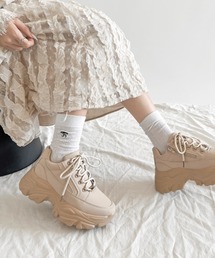 Shoes in Closet（シューズインクローゼット）の「【人気カラー再入荷中】☆かわいく盛れる 軽量 厚底 ボリュームソール  ファスナーつき　ミッドカット スニーカー 1929（スニーカー）」