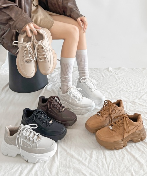 セール】【新色入荷】軽量厚底 ボリューム デザインソール やわらか