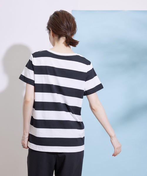Jayro（ジャイロ）の「フロッキープリントTシャツ（Tシャツ/カットソー・レディース・ホワイト/グレー系その他/ブラック/ブラック系その他・FREE）」の8枚目の写真
