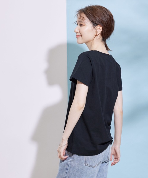 Jayro（ジャイロ）の「フロッキープリントTシャツ（Tシャツ/カットソー・レディース・ホワイト/グレー系その他/ブラック/ブラック系その他・FREE）」の14枚目の写真