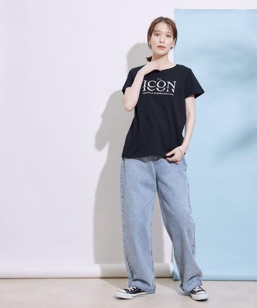 Jayro（ジャイロ）の「フロッキープリントTシャツ（Tシャツ/カットソー・レディース・ホワイト/グレー系その他/ブラック/ブラック系その他・FREE）」の15枚目の写真