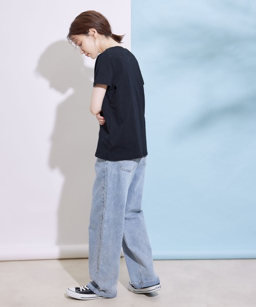 Jayro（ジャイロ）の「フロッキープリントTシャツ（Tシャツ/カットソー・レディース・ホワイト/グレー系その他/ブラック/ブラック系その他・FREE）」の16枚目の写真