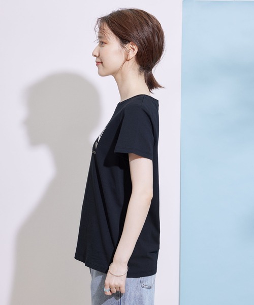 Jayro（ジャイロ）の「フロッキープリントTシャツ（Tシャツ/カットソー・レディース・ホワイト/グレー系その他/ブラック/ブラック系その他・FREE）」の18枚目の写真