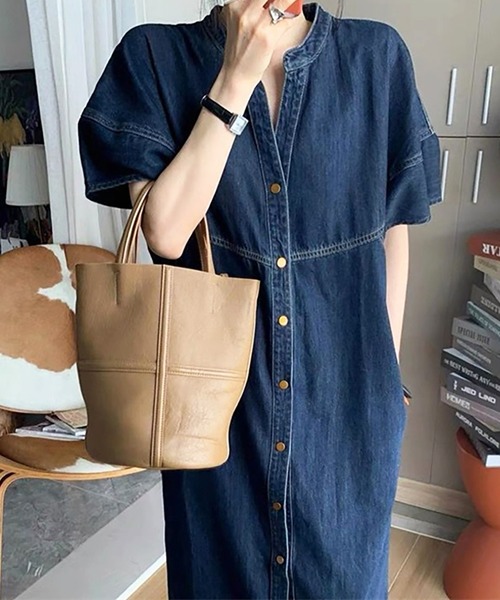 Doula Doula(ドゥーラドゥーラ)の「デニムワンピース(ワンピース・レディース・ライトブルー/ダークブルー・M/L)」の10枚目の写真