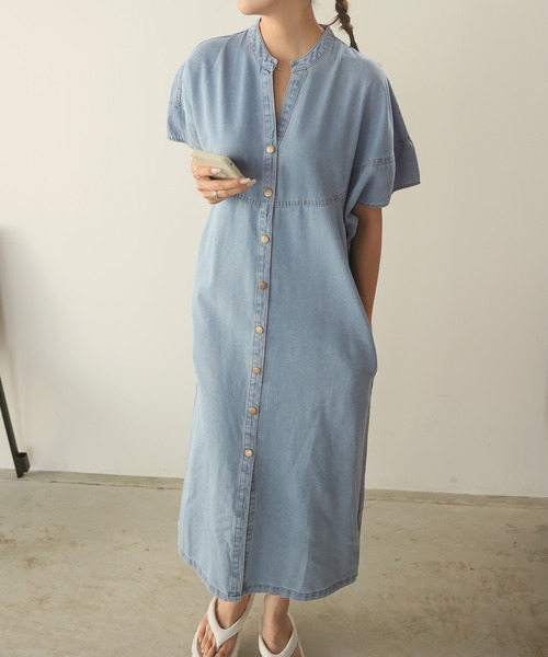 Doula Doula(ドゥーラドゥーラ)の「デニムワンピース(ワンピース・レディース・ライトブルー/ダークブルー・M/L)」の16枚目の写真