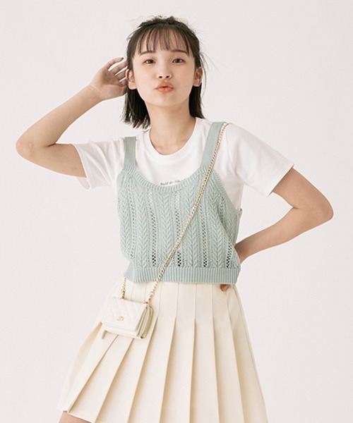 LOVETOXIC(ラブトキシック)の「ニットビスチェインナーSET(ベスト・キッズ・ブラック/ラベンダー/エメラルド・L/M/S/SS)」の15枚目の写真