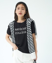 ジャカードロゴニットトップス