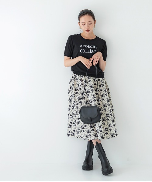 coca(coca)(コカ)の「ジャカードロゴニットトップス(ニット/セーター・レディース・ブラック/ベージュ・M/L)」の8枚目の写真