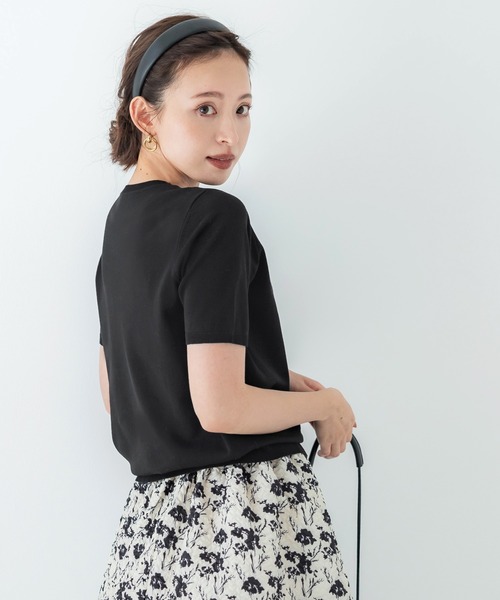 coca(coca)(コカ)の「ジャカードロゴニットトップス(ニット/セーター・レディース・ブラック/ベージュ・M/L)」の7枚目の写真