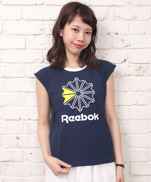 Reebok(リーボック)の「【Reebok×Kastane】ReebokコラボTシャツ(Tシャツ/カットソー・レディース・ネイビー/ホワイト・FREE)」の1枚目の写真