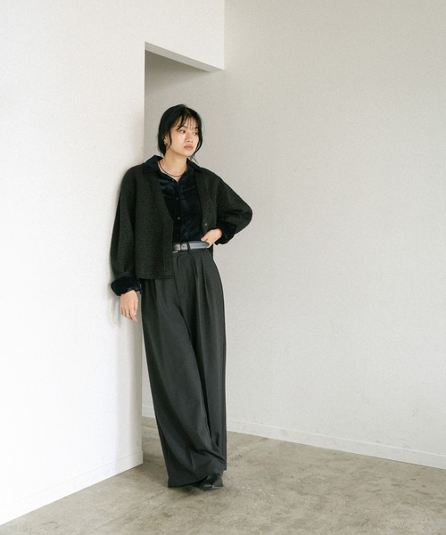 セール】ブークレーVネックショートカーディガン（カーディガン/ボレロ