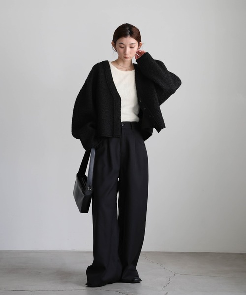 セール】ブークレーVネックショートカーディガン（カーディガン/ボレロ