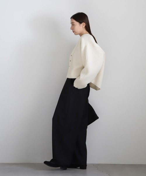 セール】ブークレーVネックショートカーディガン（カーディガン/ボレロ